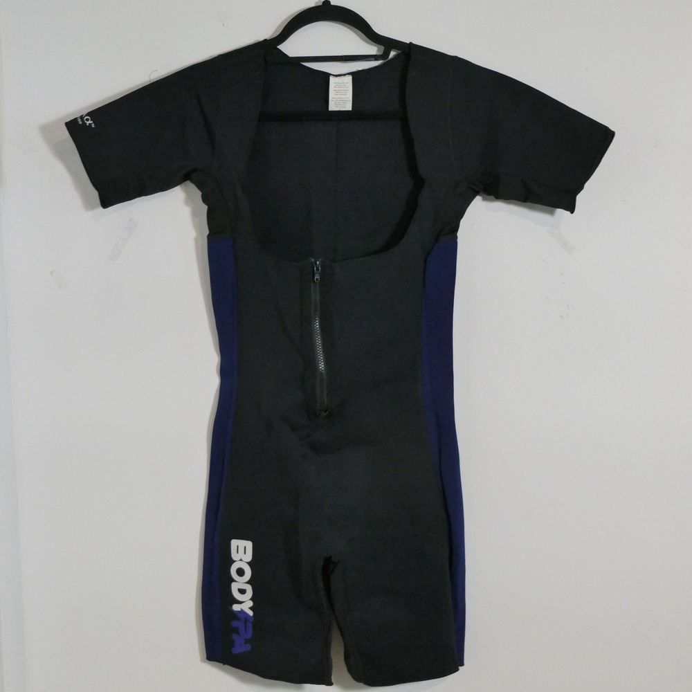 Body Spa Full Body Sauna Suit Shaper L Black Neoprene Open Bust Short Sleeve